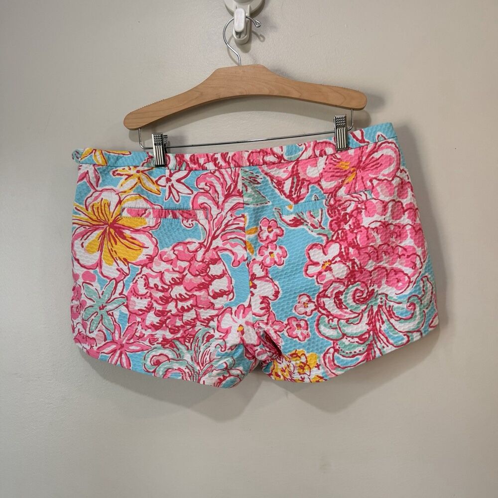 Lilly Pulitzer Adie Shorts Breakwater Blue Lolita 11580 pink yellow floral - 10